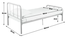 Argos Home Charlie Single Metal Bed Frame - Green - thumbnail 2