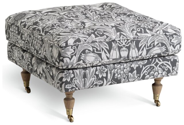 Habitat x Morris & Co. Merton Sunflower Fabric Footstool - image 1