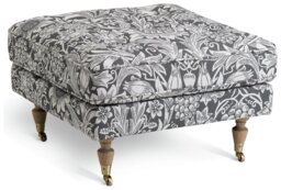 Habitat x Morris & Co. Merton Sunflower Fabric Footstool - thumbnail 1