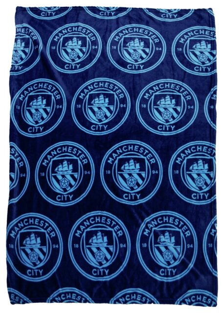 Manchester City Fleece Throw - Blue - 150x100cm - image 1
