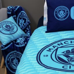 Manchester City Fleece Throw - Blue - 150x100cm - thumbnail 2