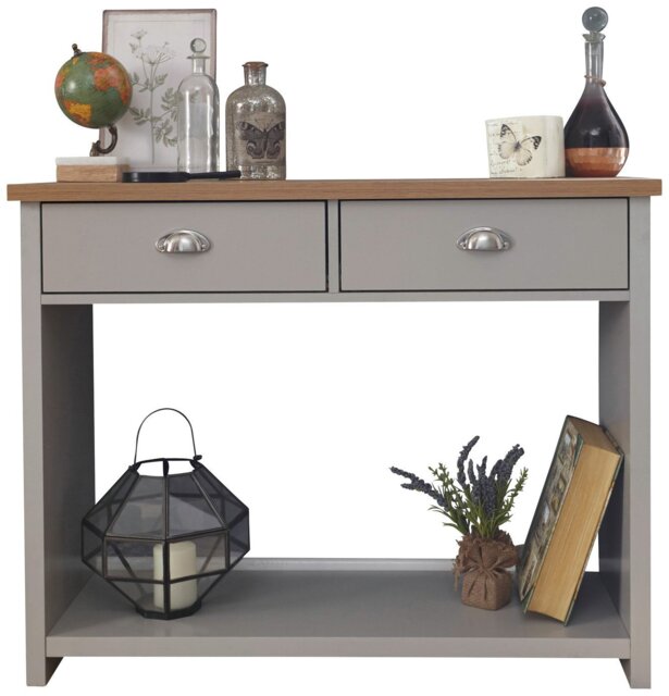 GFW Lancaster 2 Drawer Console Table - Grey - image 1