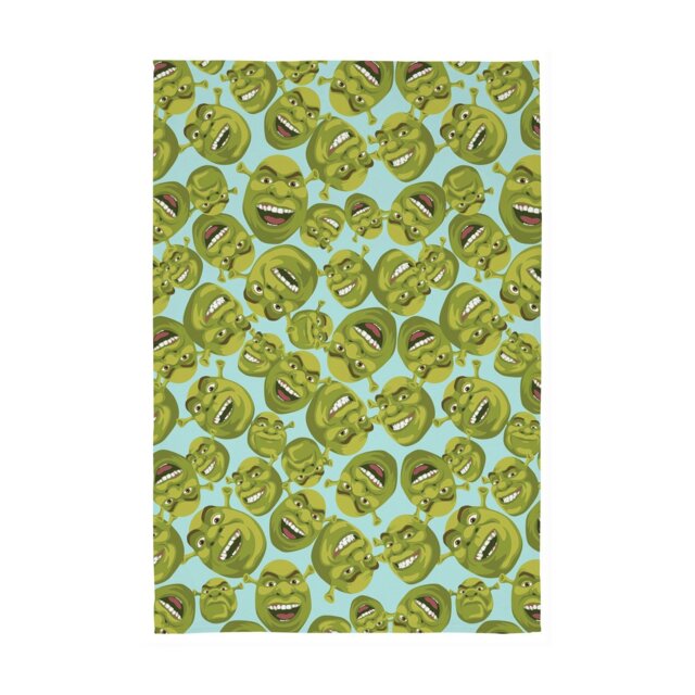 Shrek Face Fleece Throw - Green - 150x100cm - image 1