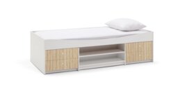 Argos Home Malibu Storage Cabin Bed & Mattress- White / Wood - thumbnail 2