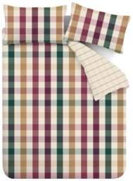 Catherine Lansfield Autumn Check Bedding Set - Double - thumbnail 2