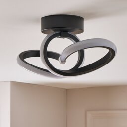 Argos Home Swirled LED Flush Ceiling Light - Black - thumbnail 2