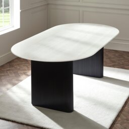Julian Bowen Bolivia Glass 6 Seater Dining Table - White - thumbnail 2
