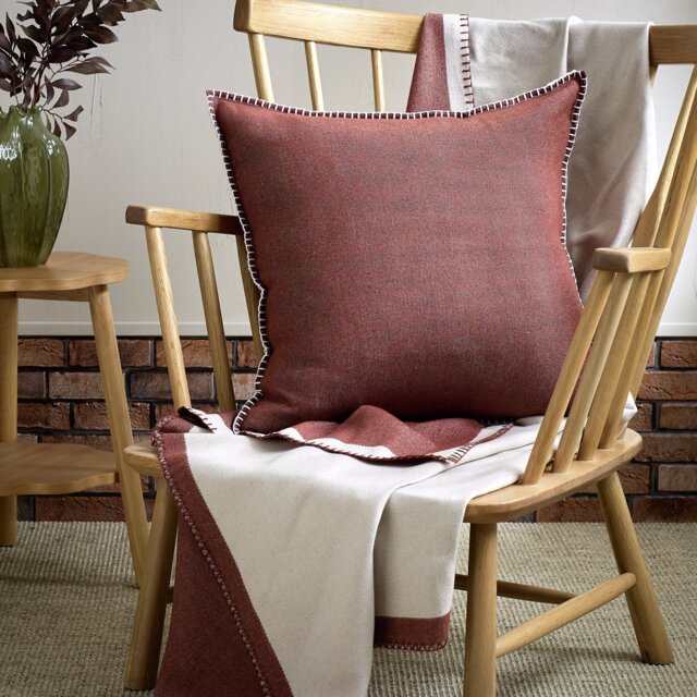 Habitat Blanket Stitch Cushion - Berry - 50x50cm - image 1