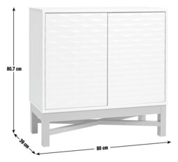 Habitat Zander Textured Small Sideboard - Grey - thumbnail 2