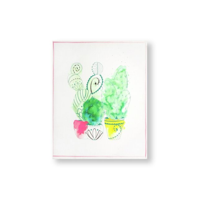 Art for the Home Cactus Craze Canvas Wall Art - 40x50cm - image 1