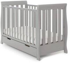 Obaby Stamford Mini Sleigh Cot Bed - Warm Grey - thumbnail 2