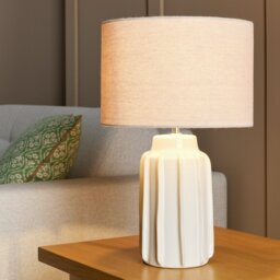 Argos Home Cami Ceramic Table Lamp - Cream