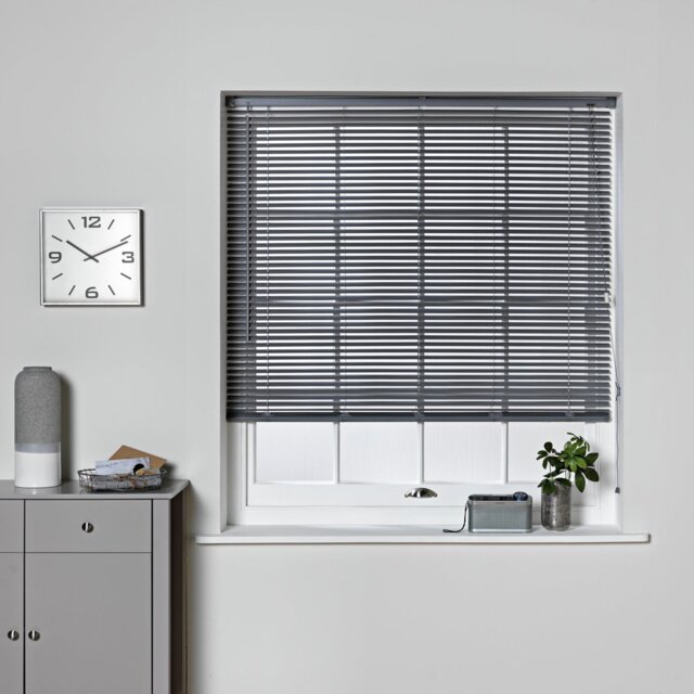 Argos Home Plastic Flint Grey Venetian Blind - 180cm - image 1
