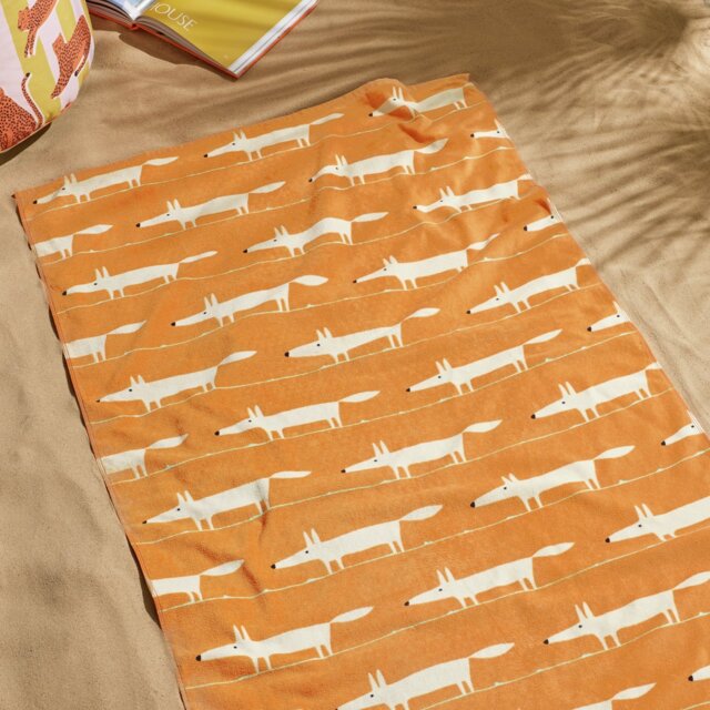 Habitat x Scion Mr Fox Beach Towel - Orange - image 1