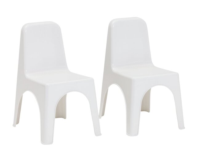 Bica Pair of Kids Plastic Chairs - White - image 1