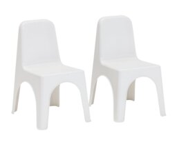 Bica Pair of Kids Plastic Chairs - White - thumbnail 1