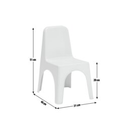 Bica Pair of Kids Plastic Chairs - White - thumbnail 2