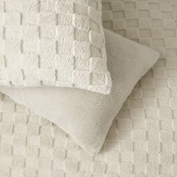 Argos Home Checkerboard Texture Fleece Bedding Set-Superking - thumbnail 2