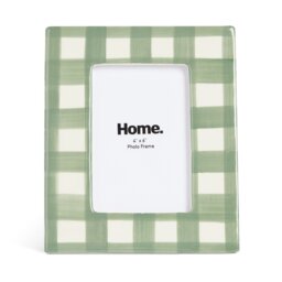 """Argos Home Gingham Green Ceramic Picture Frame - 4x6""""""" - thumbnail 2