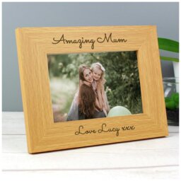 Personalised Message Free Text Wooden Photo Frame - 25x20cm - thumbnail 2