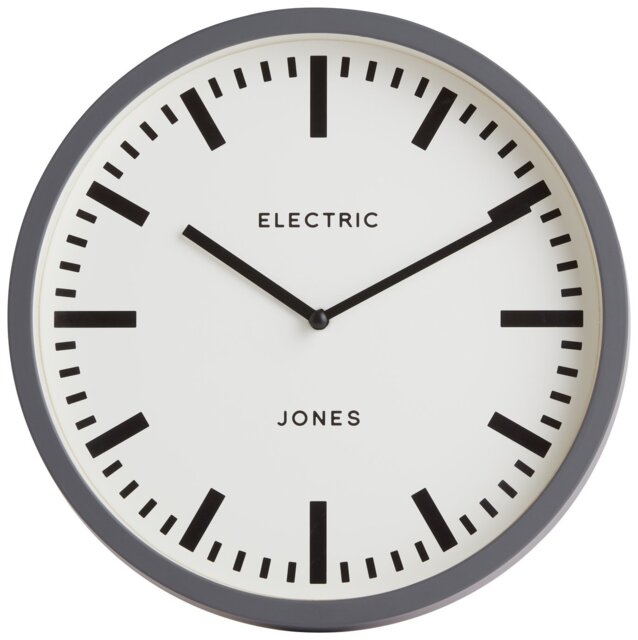 Jones Electric Wall Clock - Grey - image 1