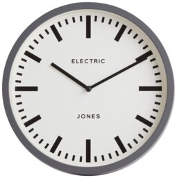 Jones Electric Wall Clock - Grey - thumbnail 2
