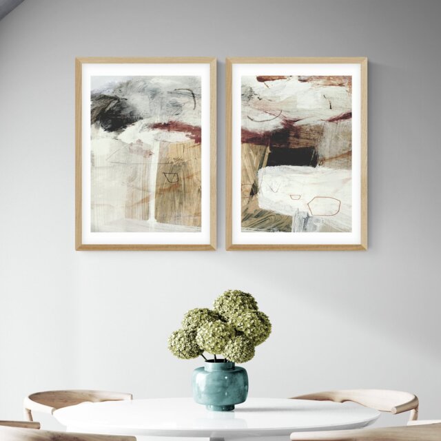East End Prints Paint Abstract Oak Frame Art Print - A3 - image 1