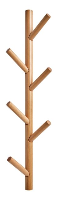 Argos Home Wall Hung Coat Stand - Natural - image 1