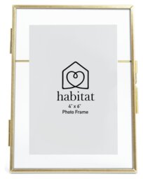 """Habitat Skinny Gold Metal Easel Picture Frame - 4x6""""""" - thumbnail 2