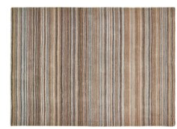 Origins Fine Stripe Beige Wool Short Pile Rug - 120x170cm - thumbnail 1