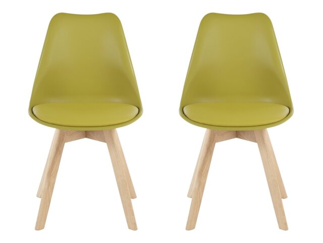 Habitat Jerry Pair of Dining Chair - Yellow - image 1