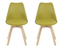Habitat Jerry Pair of Dining Chair - Yellow - thumbnail 1