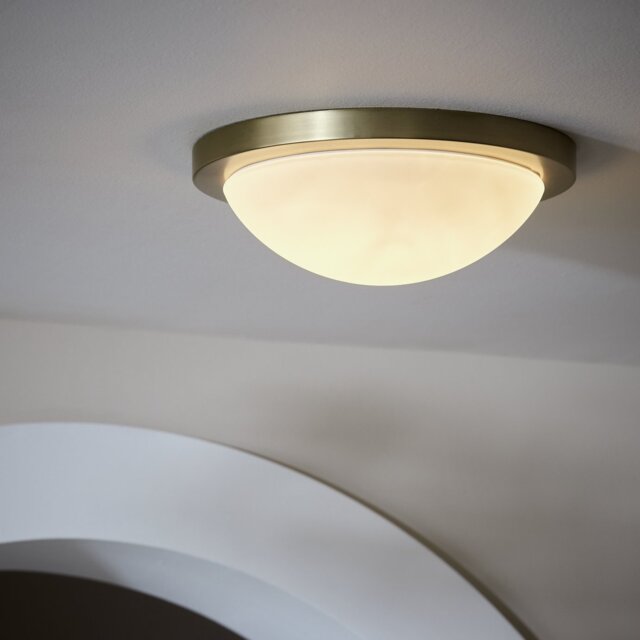 Argos Home Aspley Bathroom Flush to Ceiling Light - Brass - image 1