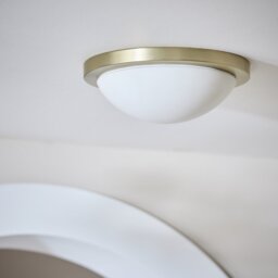 Argos Home Aspley Bathroom Flush to Ceiling Light - Brass - thumbnail 2