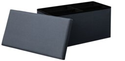 Argos Home Fabric Medium Storage Ottoman - Navy - thumbnail 2