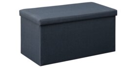 Argos Home Fabric Medium Storage Ottoman - Navy