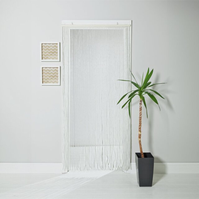 Argos Home Beaded Door Curtain - White - 91x190cm - image 1