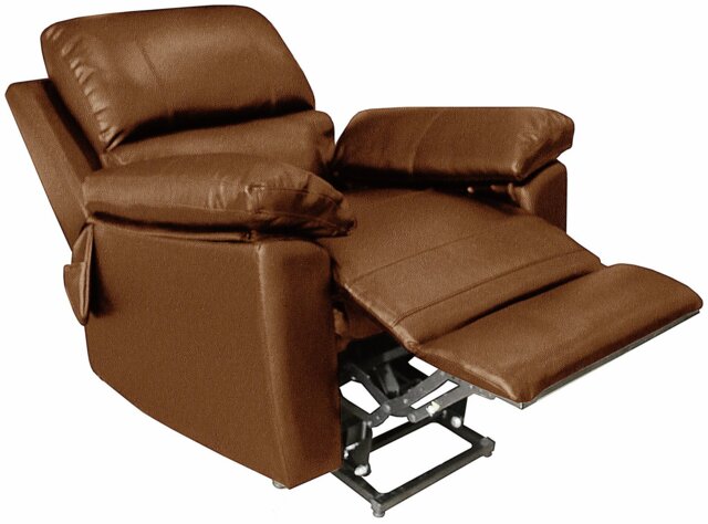 Argos Home Toby Faux Leather Rise & Recliner Chair - Tan - image 1