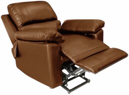 Argos Home Toby Faux Leather Rise & Recliner Chair - Tan - thumbnail 1