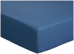 Habitat Plain Blue Fitted Sheet - Small Double