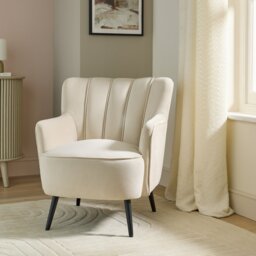 Argos Home Liora Velvet Armchair - Natural
