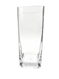 Habitat Medium Round Edge Square Glass Vase - Clear