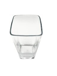 Habitat Medium Round Edge Square Glass Vase - Clear - thumbnail 2