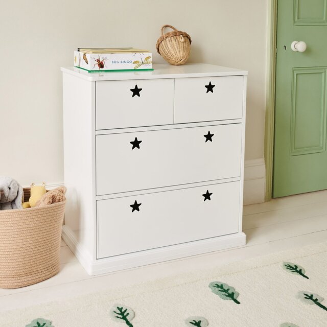 Great Little Trading Company Star 4 Drawer Chest - White - image 1