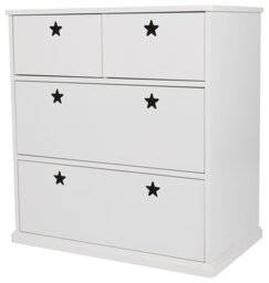 Great Little Trading Company Star 4 Drawer Chest - White - thumbnail 2