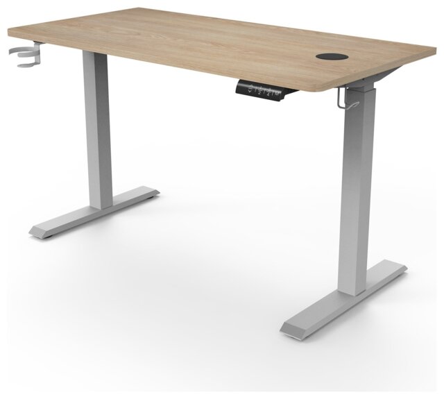 Koble Gino Height Adjustable Office Desk - Ash - image 1