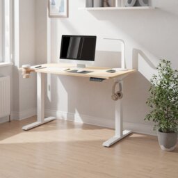 Koble Gino Height Adjustable Office Desk - Ash - thumbnail 2