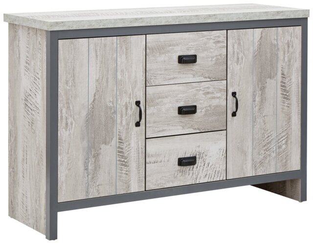 GFW Boston 2 Door 3 Drawer Sideboard - Grey - image 1