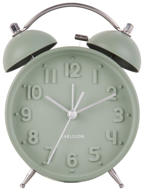 Karlsson Iconic Analogue Alarm Clock - Sage Green - image 1