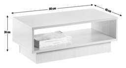 Argos Home Cubes 1 Shelf Coffee Table - White - thumbnail 2